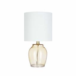 Amazon Brand – Ravenna Home Glass Table Lamp, Bulb Included, 15.5