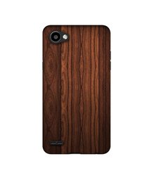 Amazon Brand - Solimo Designer Wooden Texture UV Printed Soft Back Case Mobile Cover for LG Q6