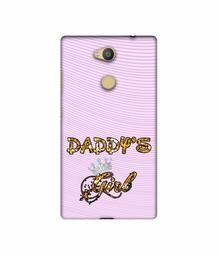 Amazon Brand - Solimo Designer Daddy's Girl in Glitter Pattern 3D Printed Hard Back Case Mobile Cover for Sony Xperia L2