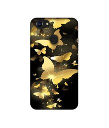 Amazon Brand - Solimo Designer Golden Butterfly Pattern UV Printed Soft Back Case Mobile Cover for Oppo F5