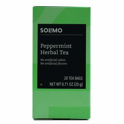 Amazon Brand - Solimo Peppermint Herbal Bags, 20 Count