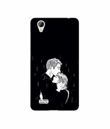 Amazon Brand - Solimo Designer Couples Standing in Rain UV Printed Soft Back Case Mobile Cover for Vivo Y31