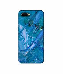 Amazon Brand - Solimo Designer Blue Paint 3D Printed Hard Back Case Mobile Cover for Oppo A7