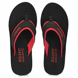 Solefit Women's Red Slippers-6 UK (40 EU) (SLFT-0076)