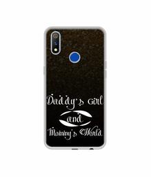 Amazon Brand - Solimo Designer Daddy's Girl and Mummy World UV Printed Soft Back Case Mobile Cover for Realme 3 Pro