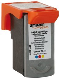 AmazonBasics RM-AZ-6187-00 - Cartucho de tinta (equivalente a Canon CL-41), color cian, magenta y amarillo, recargable