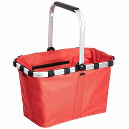 AmazonBasics Foldable Shopping Bag with Aluminium Handles, Red