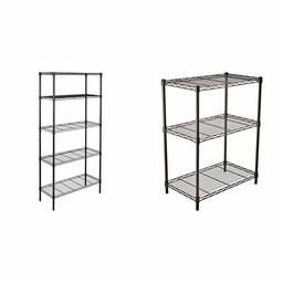 AmazonBasics 5-Shelf Adjustable, Heavy Duty Storage Shelving Unit, Steel Organizer Wire Rack