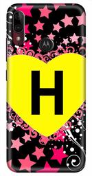 Amazon Brand - Solimo Designer Heart Pattern Alphabet-H 3D Printed Hard Back Case Mobile Cover for Motorola Moto E6s / Motorola Moto E6 Plus