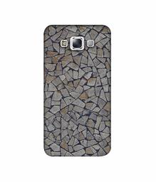 Amazon Brand - Solimo Designer Marble Pices 3D Printed Hard Back Case Mobile Cover for Samsung Galaxy E7