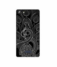 Amazon Brand - Solimo Designer Peacock Feather Pattern 3D Printed Hard Back Case Mobile Cover for Micromax Canvas 5 E481