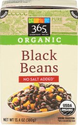 365 Everyday Value, Organic Black Beans, No Salt Added, 13.4 oz