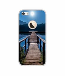 Amazon Brand - Solimo Designer Wooden Beach UV Printed Soft Back Case Mobile Cover for Apple iPhone 5 / 5S