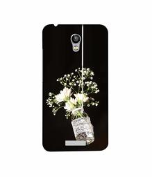 Amazon Brand - Solimo Designer Hanging Flowerpot 3D Printed Hard Back Case Mobile Cover for Micromax Canvas Spark Q380