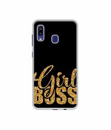 Amazon Brand - Solimo Designer Sparkle Girl Boss UV Printed Soft Back Case Mobile Cover for Samsung Galaxy M10s