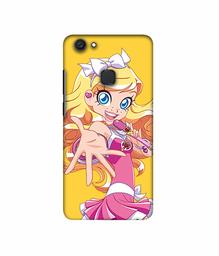 Amazon Brand - Solimo Designer Singing Girl Vector 3D Printed Hard Back Case Mobile Cover for Vivo V7 Plus