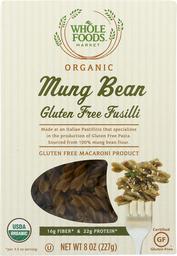 Whole Foods Market, Organic Mung Bean Gluten Free Fusilli, 8 oz