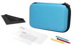 AmazonBasics draagtas voor de Nintendo 2DS XL met 3 styluspennen en 2 schermbeschermers - turquoise