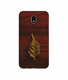 Amazon Brand - Solimo Designer Leaf on Wood UV Printed Soft Back Case Mobile Cover for Samsung Galaxy J7 Pro