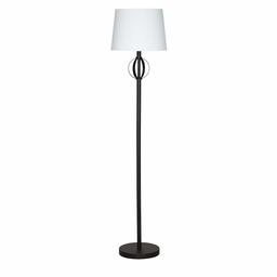 Amazon Brand – Ravenna Home Round Base Floor Lamp with LED Light Bulb, 58