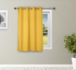 Amazon Brand - Solimo Magnolia Window Curtain, 5 feet - Set of 1 (Spanish Yellow)