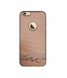 Amazon Brand - Solimo Designer Love 3D Printed Hard Back Case Mobile Cover for Apple iPhone 6 / 6S (Logo Cut)