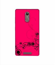 Amazon Brand - Solimo Designer Black Pattern on Pink 3D Printed Hard Back Case Mobile Cover for Gionee S6s