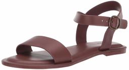 Amazon Brand - 206 Collective Women's Siri Leather Sandal, Brown, 7 B US