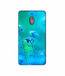 Amazon Brand - Solimo Designer Blue Flower 3D Printed Hard Back Case Mobile Cover for Nokia 2.1