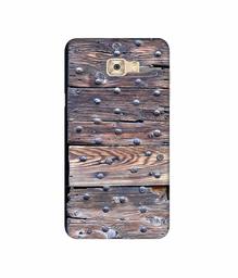 Amazon Brand - Solimo Designer Wooden Blocks Check 3D Printed Hard Back Case Mobile Cover for Samsung Galaxy C7 Pro