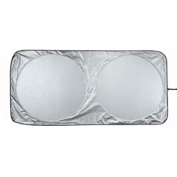 AmazonBasics UV Reflecting Foldable Front Windshield Sun Shade 63'' x 31'' Silver 393478923