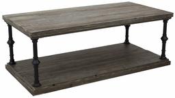 Amazon Brand – Ravenna Home Jessica Rustic Open Storage Coffee Table, 43.3