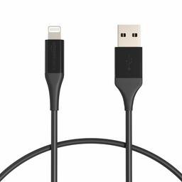 AmazonBasics - Cavo di ricarica Lightning-USB-A, serie Advanced, certificato MFi, serie Advanced, per iPhone, nero, 30,4 cm