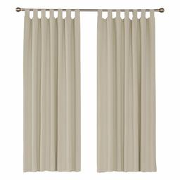 UMI. by Amazon - Cortinas para quarto moderno sala de estar opacas decoração de janelas térmicas alisantes com presilhas 2 peças 140 x 180 cm bege escuro