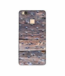 Amazon Brand - Solimo Designer Wooden Blocks Check 3D Printed Hard Back Case Mobile Cover for Huawei P9 lite