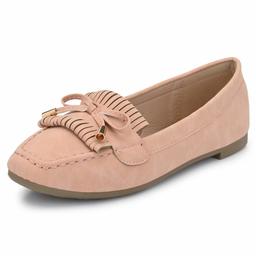 Flavia Women's Pink Ballet Flats-9 UK (41 EU) (10 US) (FL-916/PNK)