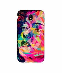 Amazon Brand - Solimo Designer Multicolor Lady Vector 3D Printed Hard Back Case Mobile Cover for Samsung Galaxy J7 Pro