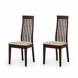 Alcove - Hayes Helena - Set of 2 solid wood armchairs with upholstered seat, lacquered beech