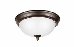 Amazon Brand - Ravenna Home Single-Light Flush-Mount Ceiling Light with Frosted Glass Shade, 5.3