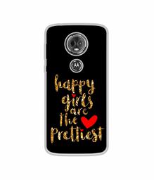 Amazon Brand - Solimo Designer Happy Girls are The Prettiest UV Printed Soft Back Case Mobile Cover for Motorola Moto E5 Plus