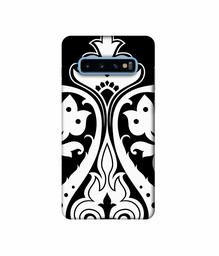 Amazon Brand - Solimo Designer S Shape Rangoli 3D Printed Hard Back Case Mobile Cover for Samsung Galaxy S10 Plus