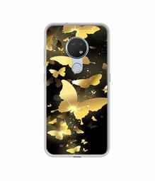 Amazon Brand - Solimo Designer Golden Butterfly Pattern UV Printed Soft Back Case Mobile Cover for Nokia 6.2