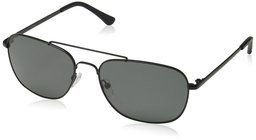 Obsidian Sunglasses for Men Aviator Polarized Rectangle Frame 05, Black, 58 mm