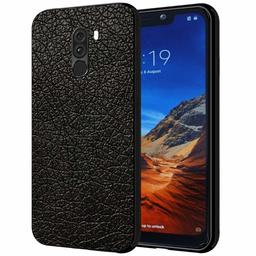 Amazon Brand - Solimo Designer Leather Texture Printed Hard Back Case Mobile Cover for Poco F1 (D288)