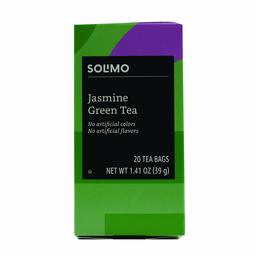 Amazon Brand - Solimo Jasmine Green Tea Bags, 20 Count