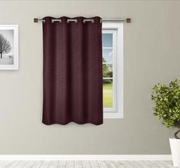 Amazon Brand - Solimo Magnolia Window Curtain, 5 feet - Set of 1 (Plum Purple)