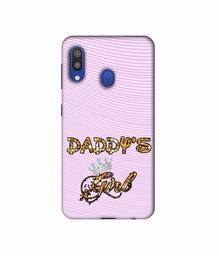 Amazon Brand - Solimo Designer Daddy's Girl in Glitter Pattern 3D Printed Hard Back Case Mobile Cover for Samsung Galaxy M20