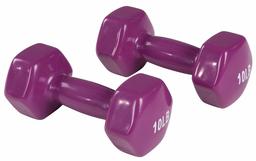 AmazonBasics Vinyl Dumbbells, Set of 2, IR92005-10LBX2, 10