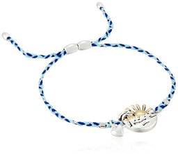 [Find] Amazon Collection siruba-mekkigo-rudoto-nbi-ti Scene and Heart Charms Bracelet and Blue Braided Cord Sliding