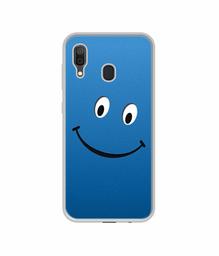 Amazon Brand - Solimo Designer Happy UV Printed Soft Back Case Mobile Cover for Samsung Galaxy A30